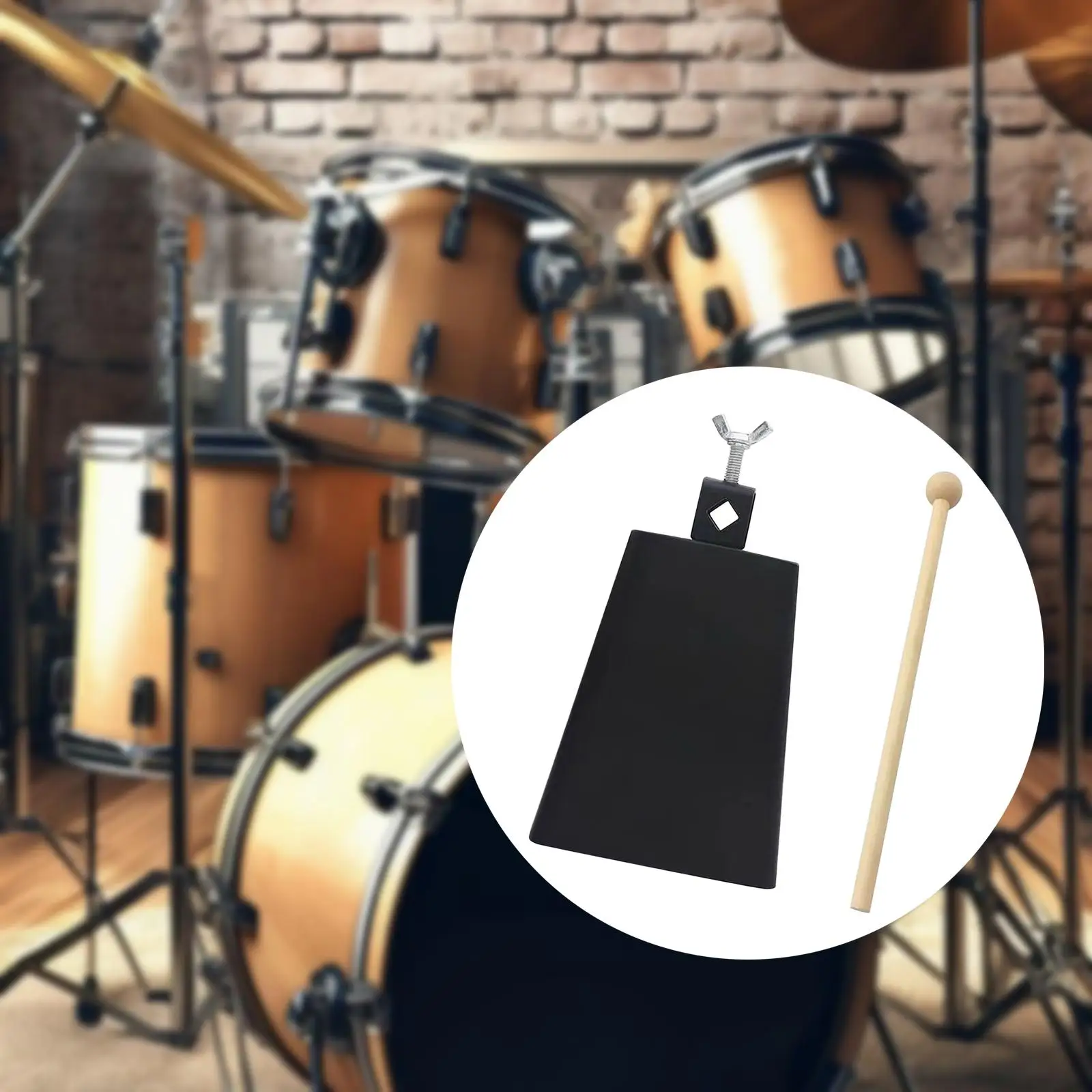 

6-Дюймовый Металлический ковбелл, перкуссионный инструмент с палочкой, ручная перкуссия, шумоподавитель для футбола, игры для приветствия, свадьбы