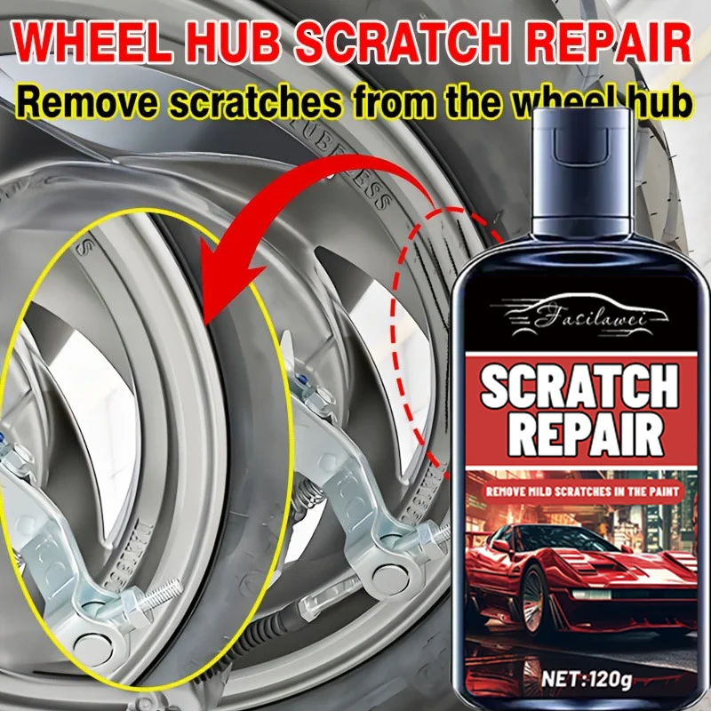 

Motorcycle wheel scratch repair kit, car wheel refurbishment polishing paste, oxidation fading repair wax, durable plastic mater