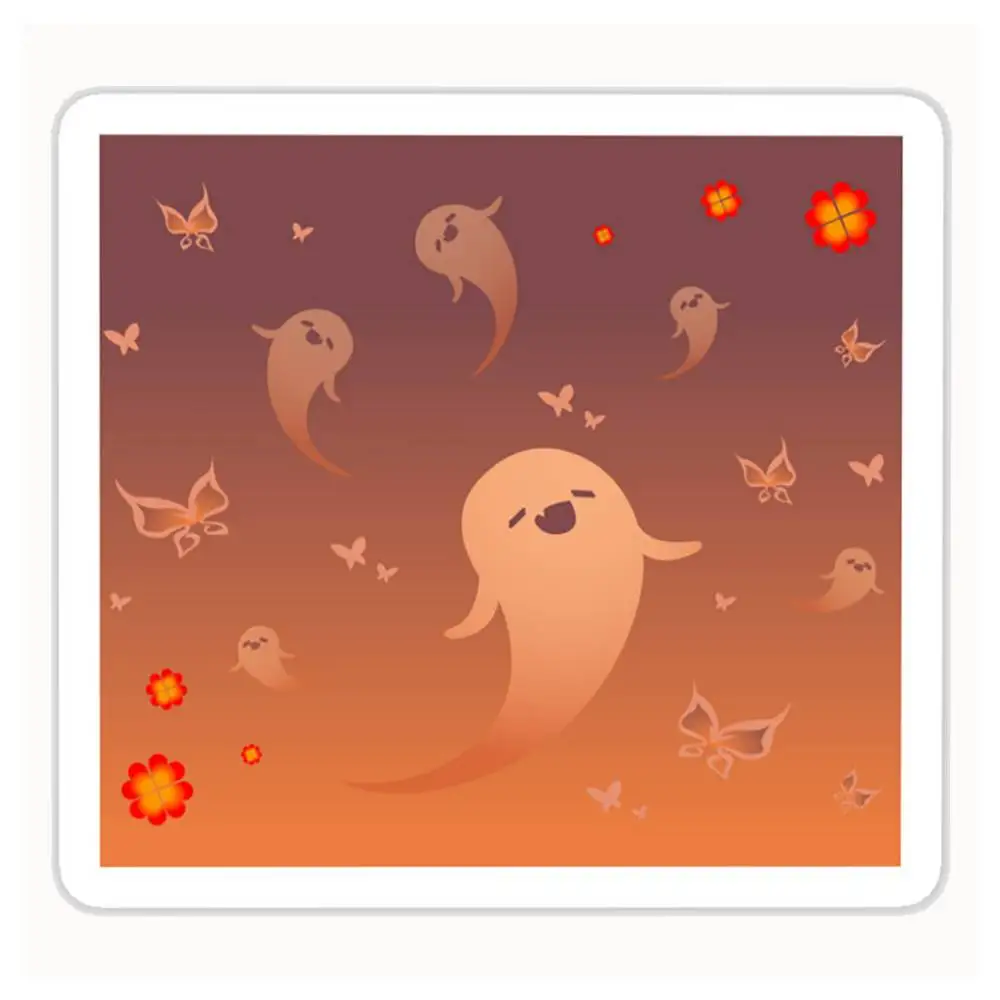 Hu Tao Spirit Card Design Wasserdichte Aufkleber zur Dekoration von Autofenstern, Motorrädern und Computern.