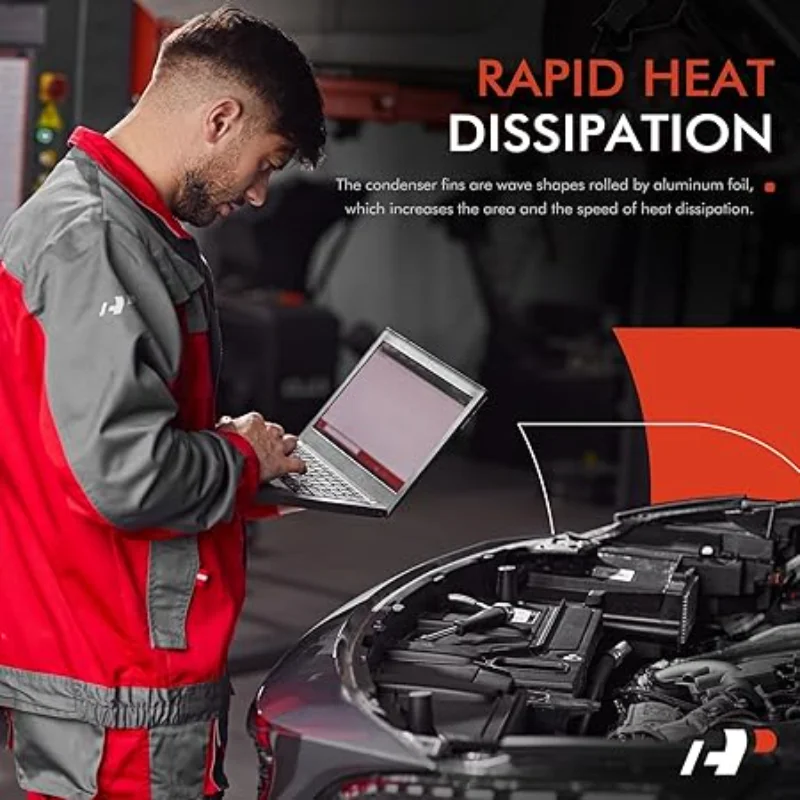 Condensatore A/C per climatizzazione A-Premium compatibile con A3, TT, TTS, RS Quattro e Jetta 2005-2010