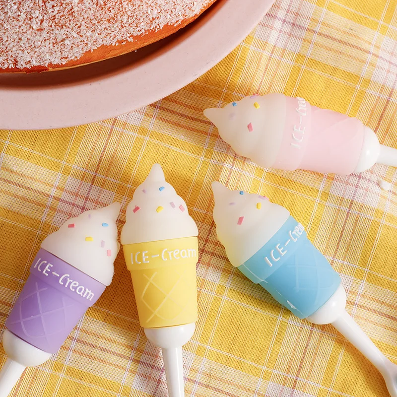 New Cute Ice Cream Children's Toothbrush Cartoon Soft Hair Toothbrush Baby Manual Cleaning Ten Thousand Hair Toothbrush 3+