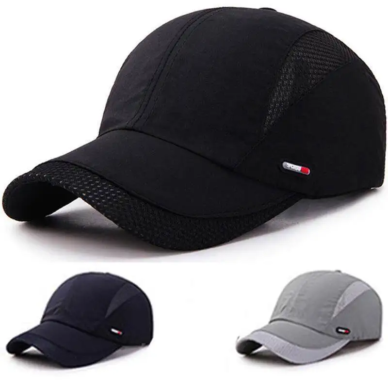 1pc Unisex Breathable Mesh Baseball Cap, Adjustable Quick-Dry Sports Hat, Sun Protection Outdoor Trucker Cap