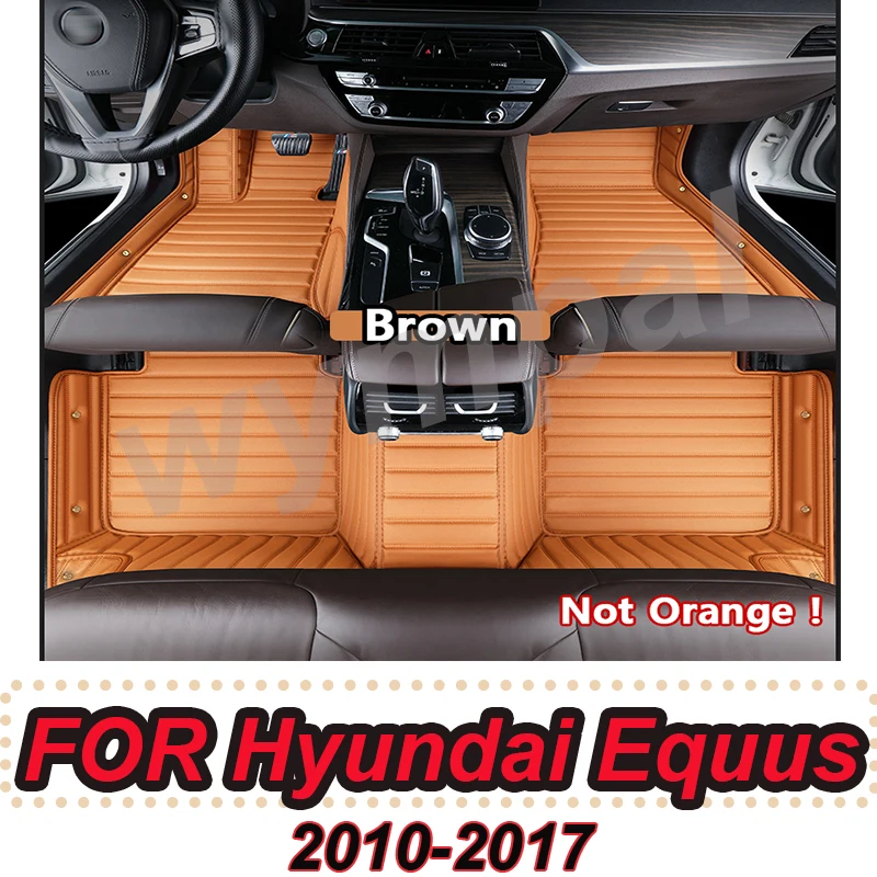 

LUXURY Custom 3D Full Coverage Car Floor Mats for Hyundai Equus 5 Seat 2010-2017 Year Interior Details Auto Accessories