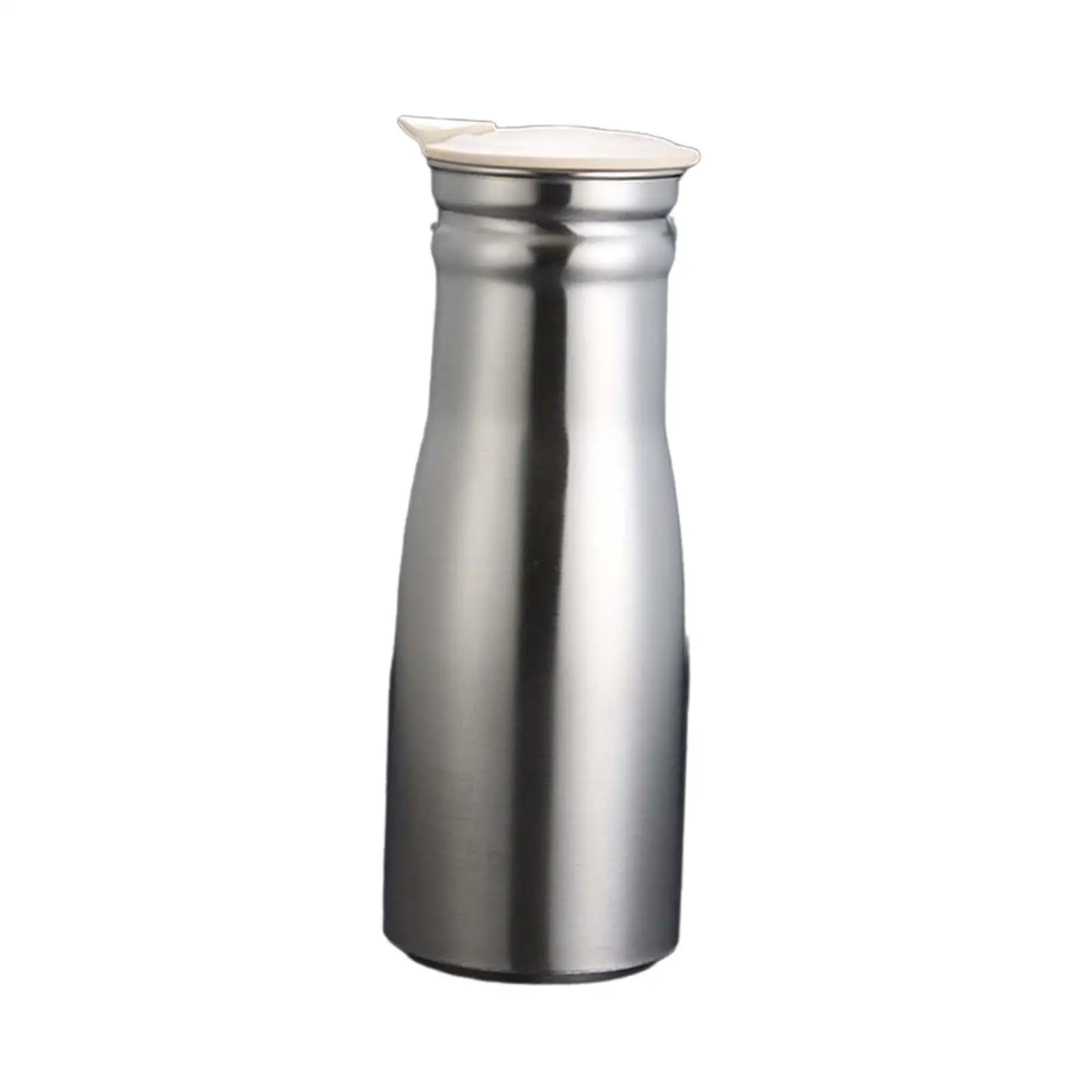 Large 1.0L Stainless Steel Water Pitcher Jug Wide Mouth for Lemonade Juice Milk Tea Party Tableware