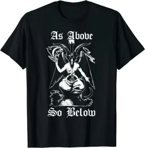 NEW LIMITED As Above So Below Baphomet Black Magic Devil T-Shirt