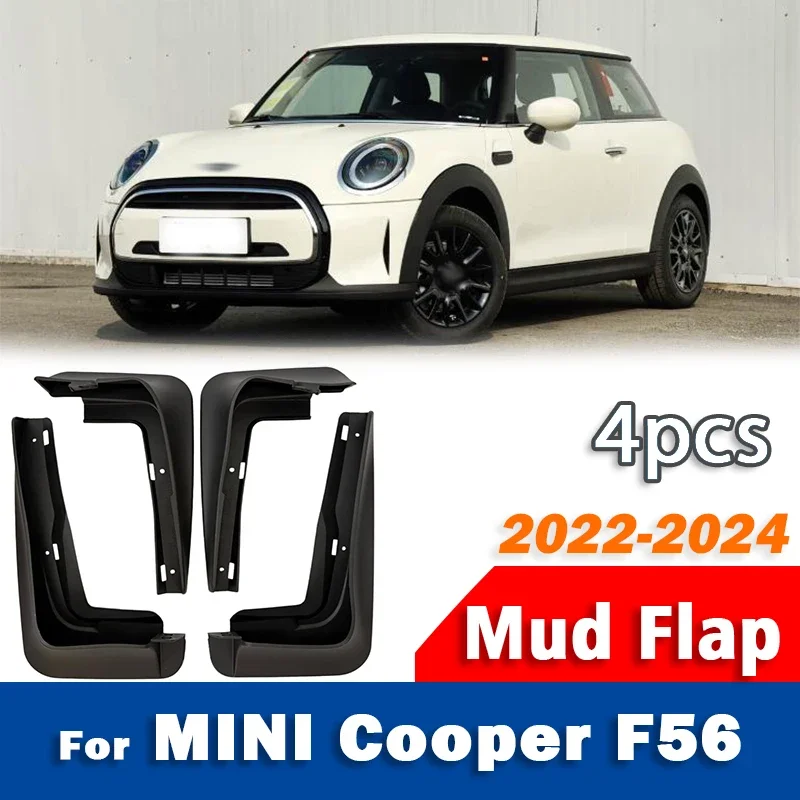 2022 2023 2024 FOR MINI Cooper one F56 Mudguard Mudflaps Fender Mud Flap Guards Splash Mudguards Car Accessories 1 set 4pcs