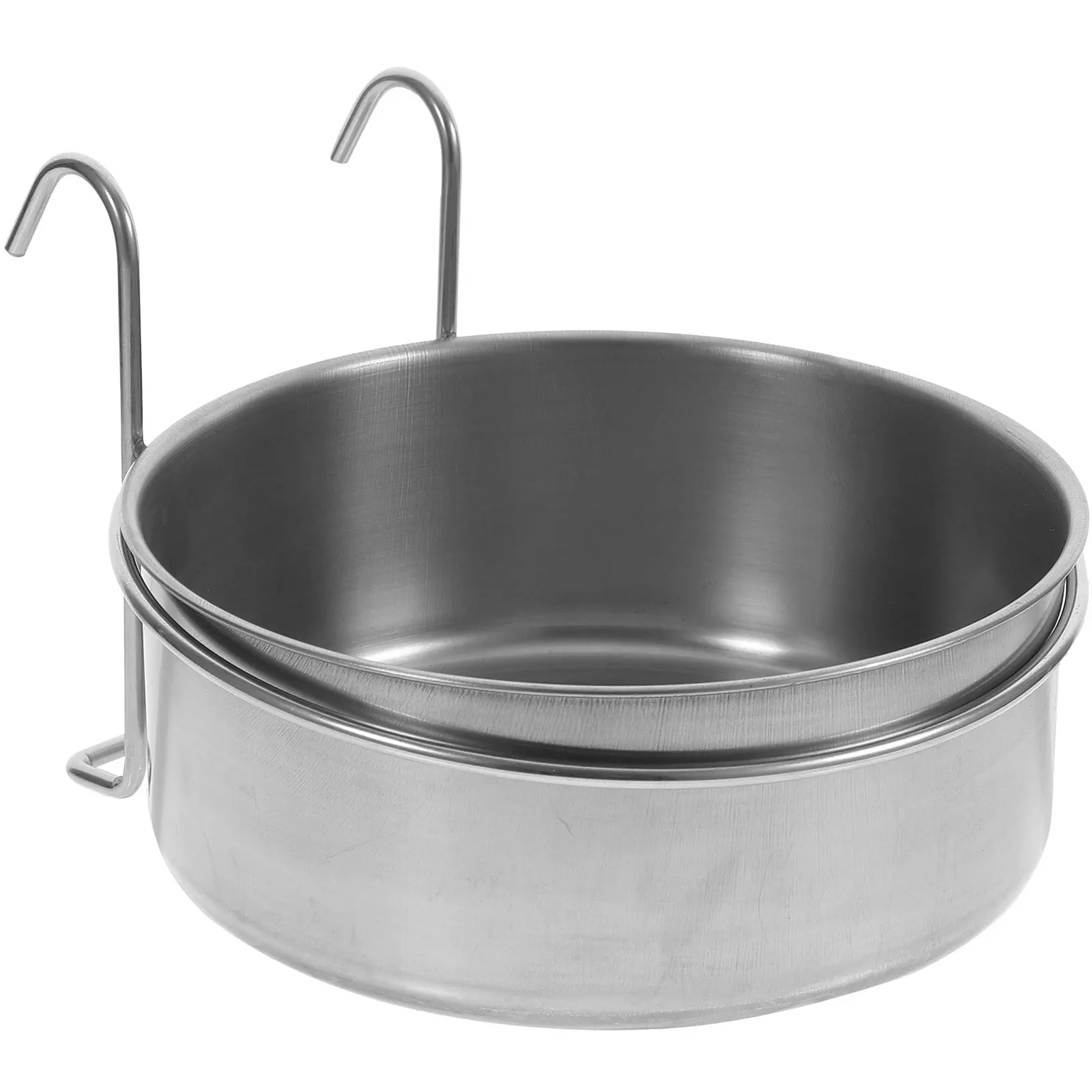 

Stainless Steel Hanging Pet Food Bowl Anti-Overturn Wear-Resistant Dog and Cat Cage Feeder Multi-Function Puppy Water Bowl