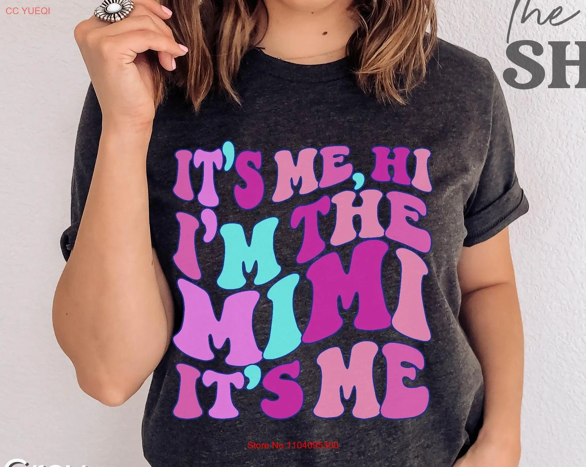 Retro Mimi T Shirt Funny Grandma To Be It's Me Hi I'm The Comfy for New Gammy Birthday Nana long or short sleeves