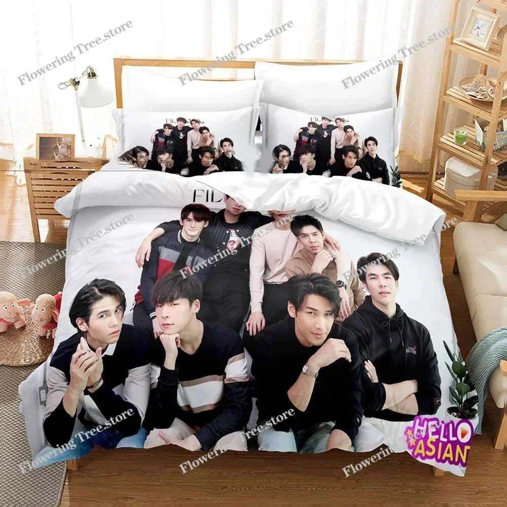 KinnPorsche Mileapo Bedding Set Boys Girls Twin Queen Size Duvet Cover Pillowcase Bed Kids Adult Fashion Home Textileextile029