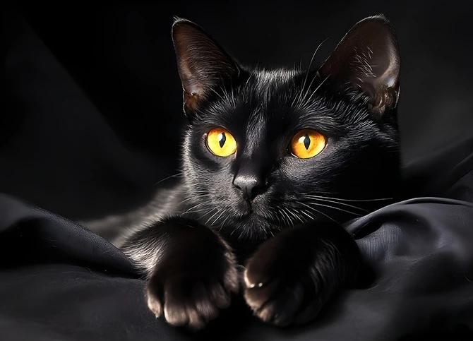 

Черный кот с желтыми глазами: пазлы на 500/1000/1200/2000 элементов, семейные игры для игровой комнаты, спальни, подарок, декор для дома