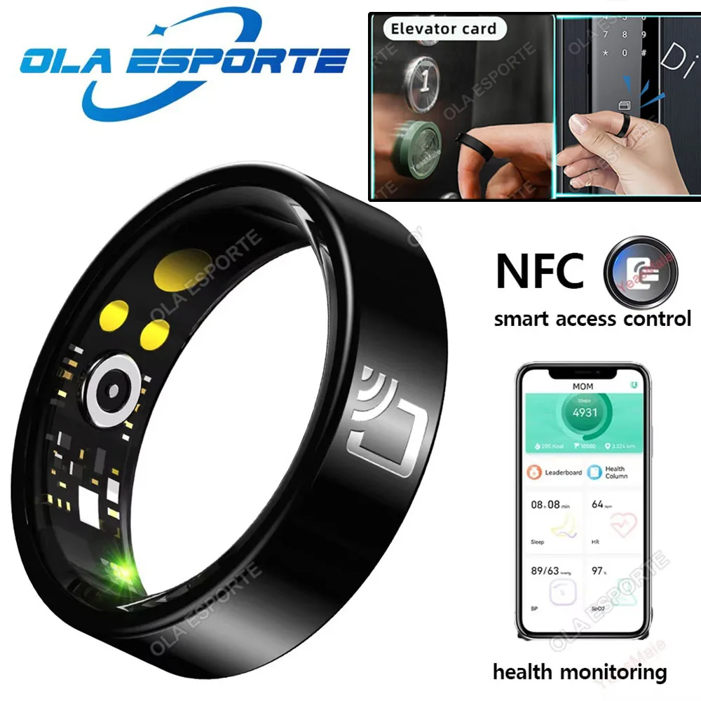 

Смарт-кольцо NFC, новый монитор сердечного ритма и здоровья, стеринг для мужчин и женщин, 5TAM, водонепроницаемое, мультиспортивное, умное кольцо контроля доступа