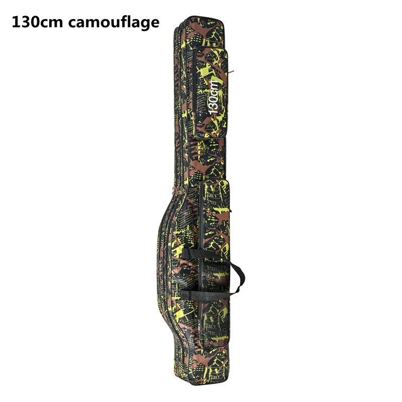 1,3m/1,5m 2-lagige faltbare große Meeresangel-Tasche, Doppelschulter-Angelruten-Tasche, Outdoor-Aufbewahrungstasche für Angelzubehör