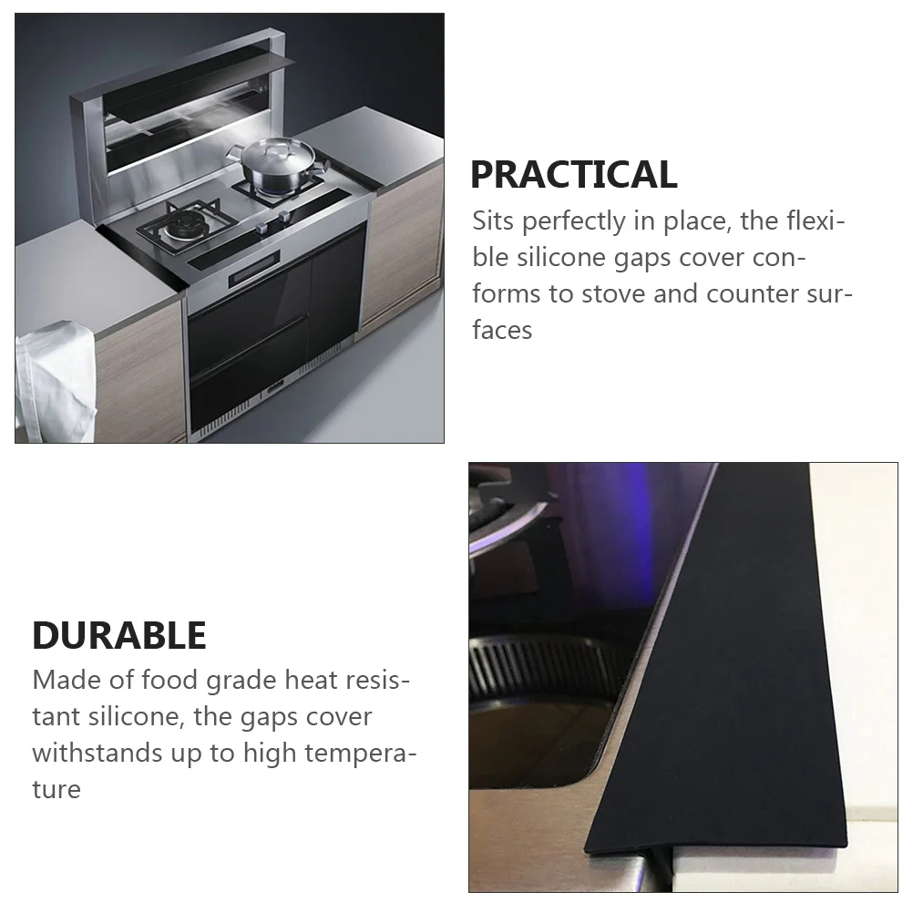 

1Pcs Anti-Fingerprint Stove Counter Gaps Filler Cooking Bench Tape Caulk Strip Kitchen Sealing Strip Heat Resistant Silicone