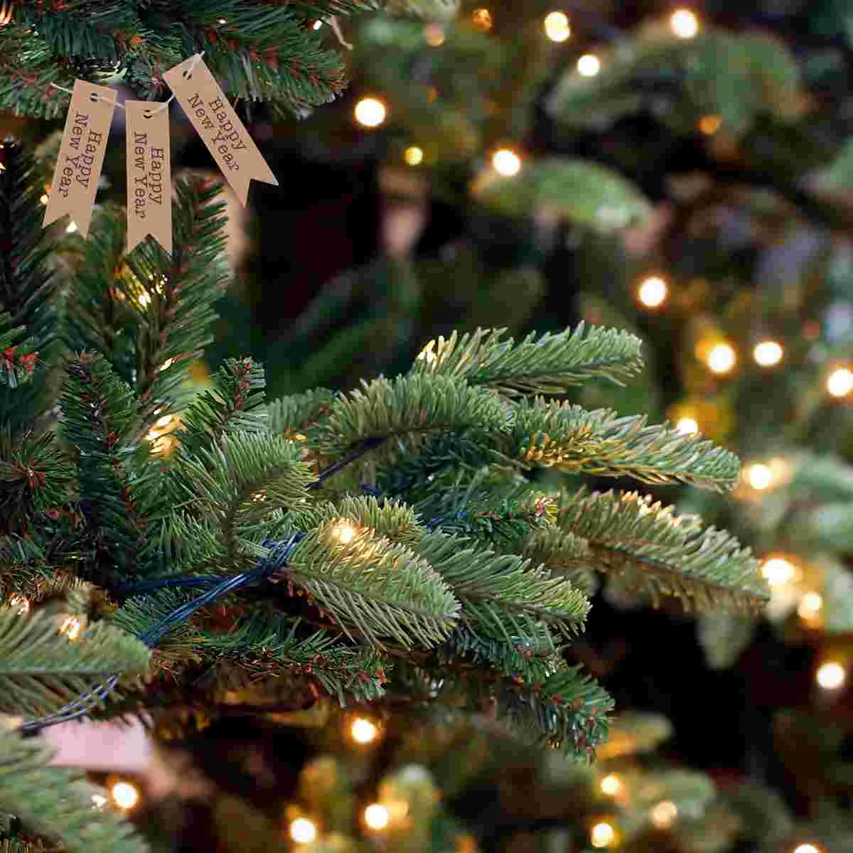 100 Pcs Gifts for Stocking Stuffers Kraft Paper Tag Hanging New Year Rope Beautiful