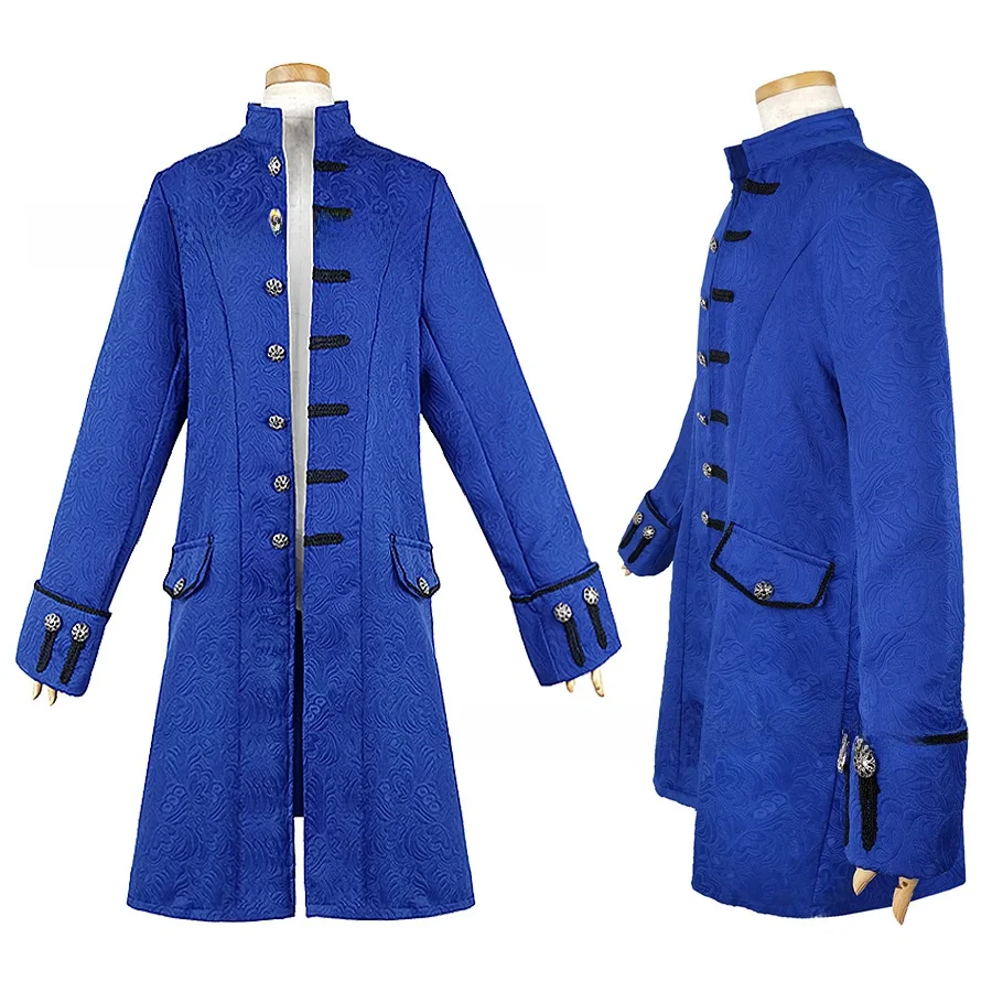 Sweet Men's Medieval Coat Jaet Long Retro loween Costume Men's Faion Outerwear Ideal for Stage Performances And Festiv...