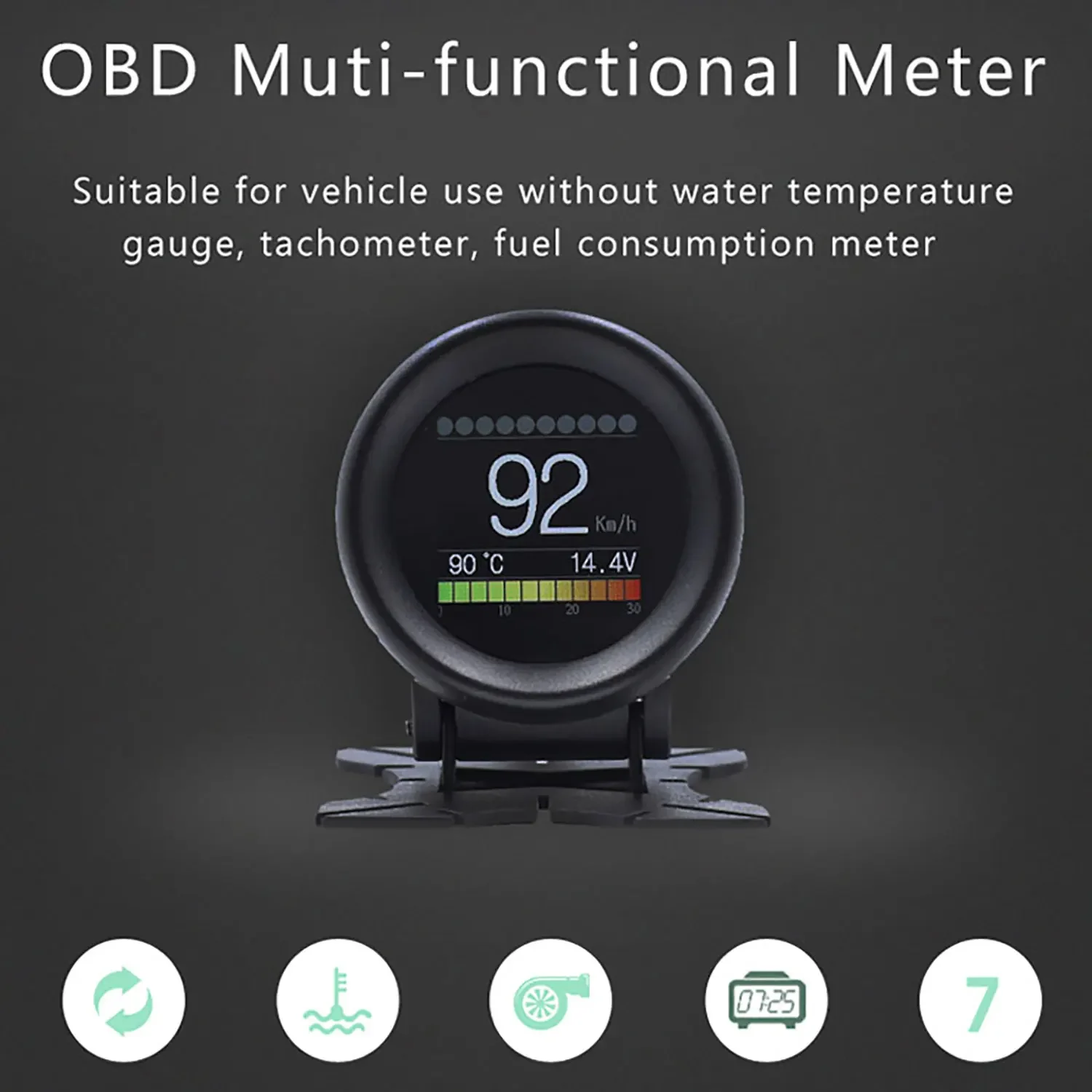 A205 Automobile On-board Computer Car Digital Computer Display Speed Mileage Fuel Consumption Temperature Gauge OBD2 Scanner