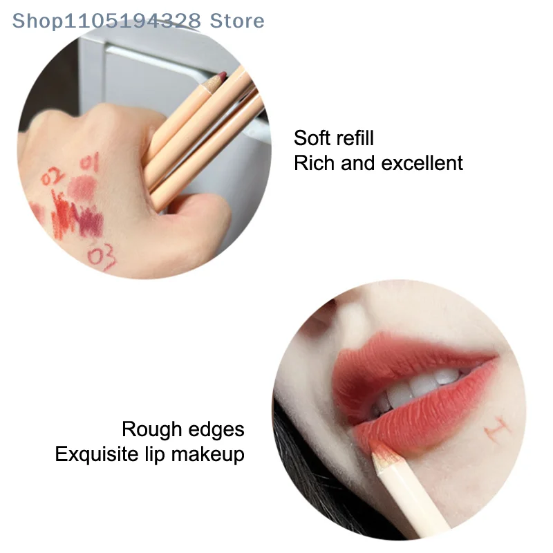 [MP]HERORANGE 1,5g delineador de labios genuino desnudo de larga duración taza antiadherente lápiz labial mate bolígrafo para mujeres cosméticos maquillaje