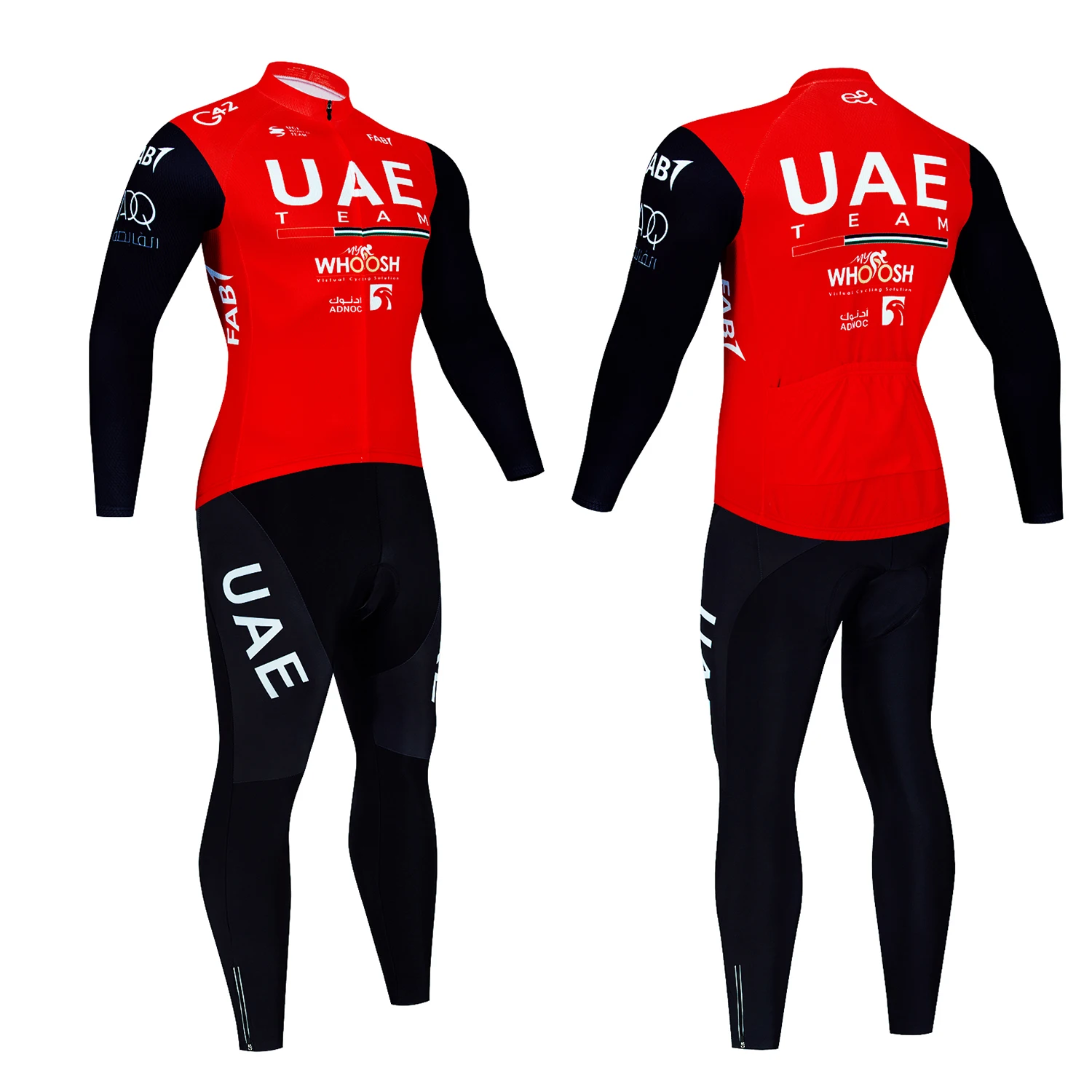 UAE Triathlon Suit Men Long Sleeve Cycling Jersey and Pants Set Men's Outfit Bib Autumn Shirt Clothing Mtb Bicycle Equipment Man