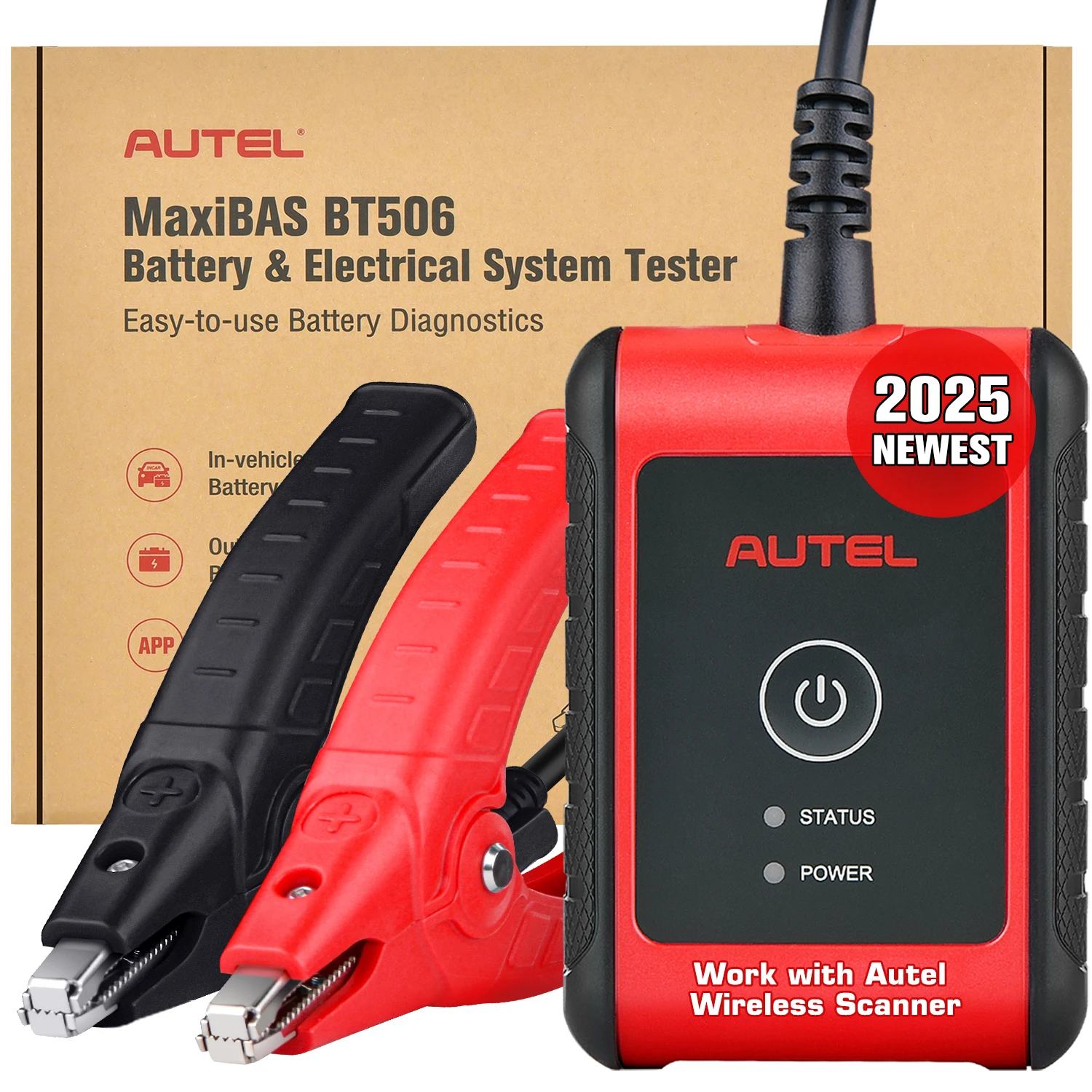 Autel MaxiBAS BT506 Auto Battery and Electrical System Analysis Tester 6V 12V 100 - 2000 CCA Car Battery Testing Tool