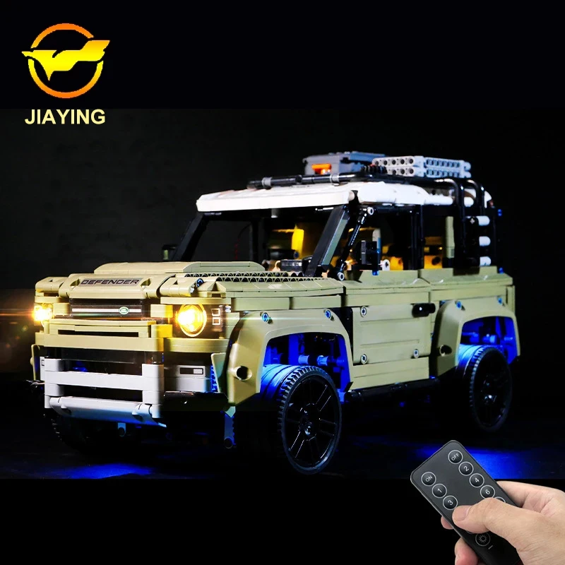 Remote control LED lighting kit for 42110 Landed Rover Defender car building block bricks (only light no model)