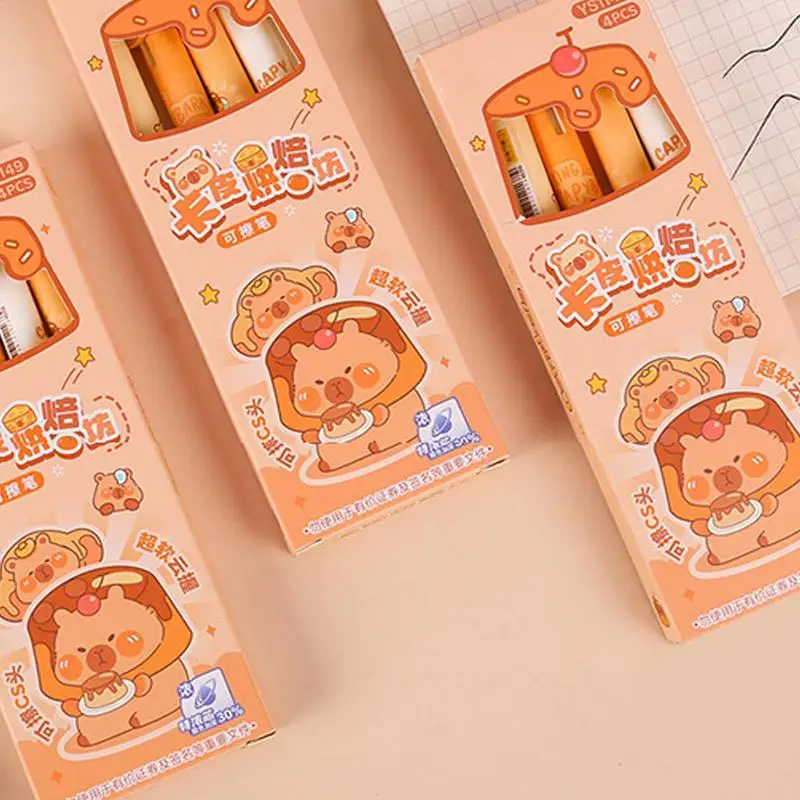 Löschbare Gelstifte, 4 x einziehbare, löschbare Tinte, Gelstifte, Cartoon-Tier-Schreibinstrumente für Frauen, Männer, Mädchen, Jungen, Kinder, Studenten