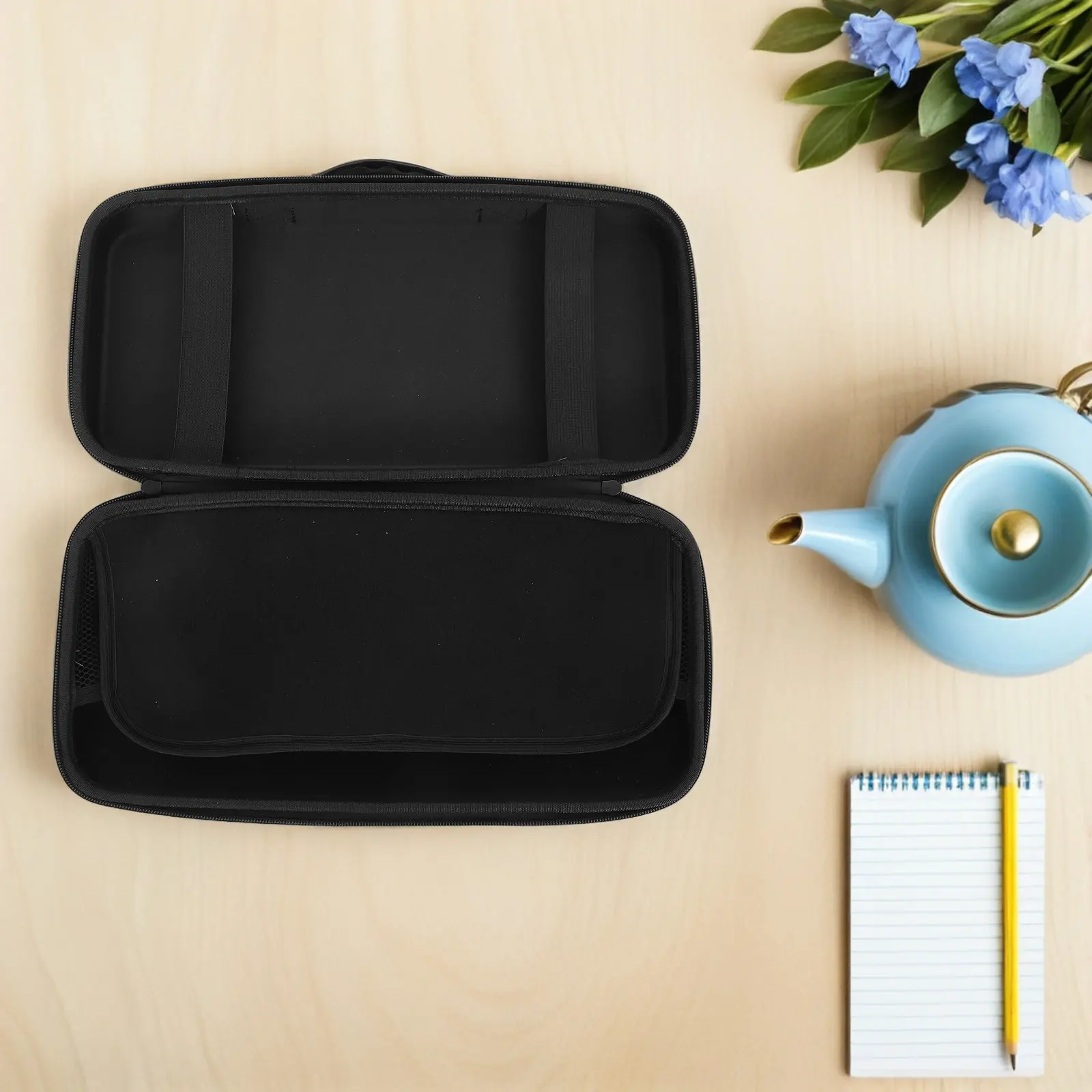 Mechanical Keyboard Storage Case Lightweight Portable Design Secure Zipper Buckles Soft Lined Interior for Travel Home Office