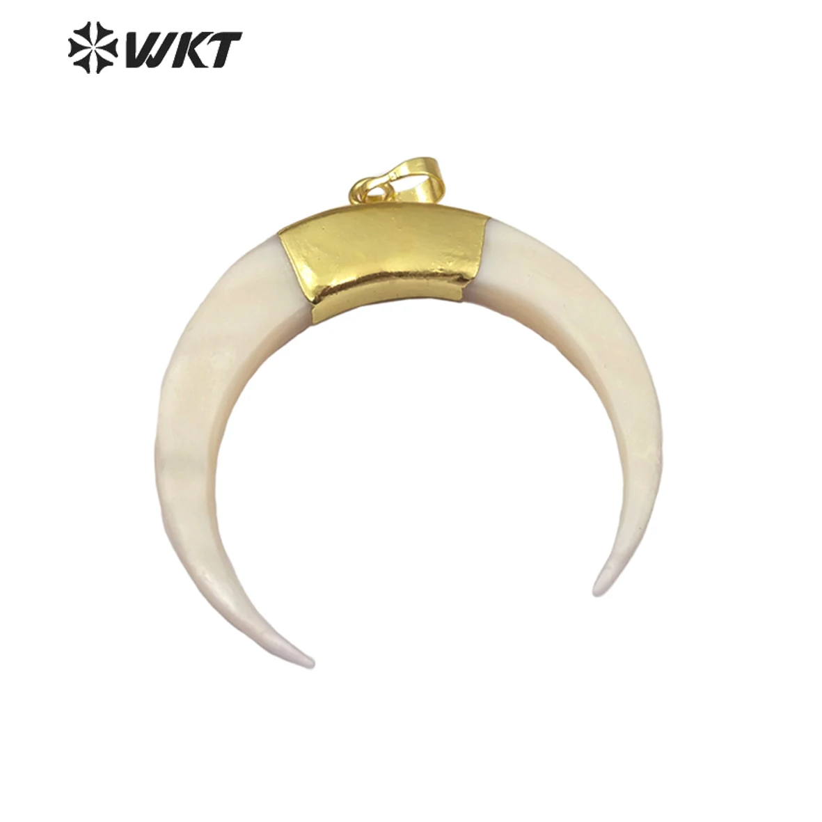 WT-P1235 WKT Wholesale 5Pieces Top Fashion For Woment Necklace Pendant Crescent Shape Natural Shell Jewelry