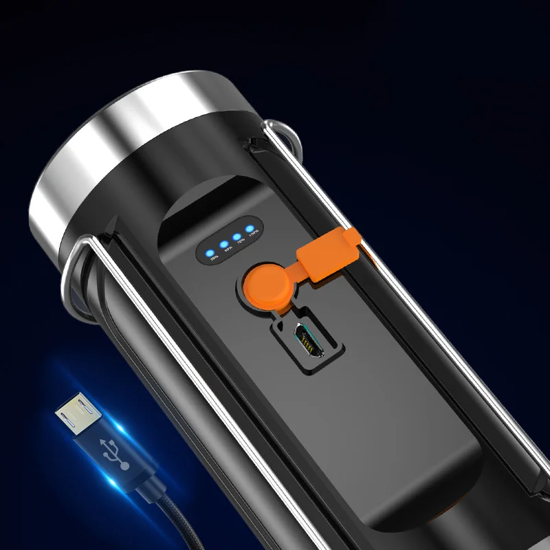 Double Head Fishing Light Super Bright Waterproof Blue Light White Light Powerful Flashlight For River Fishing And Wild Camping