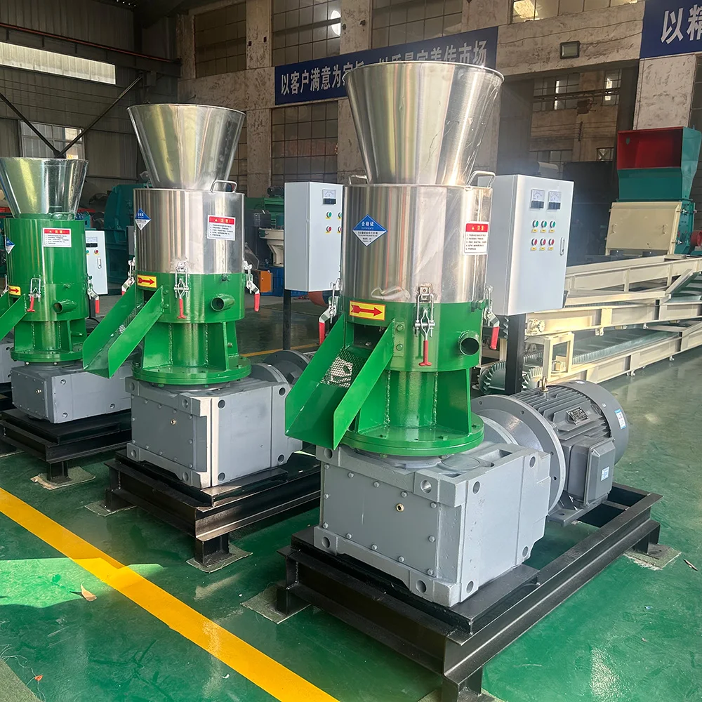 Machine à granulés 1000kg par heure, ligne de machine à granulés 50 kw, entièrement automatique