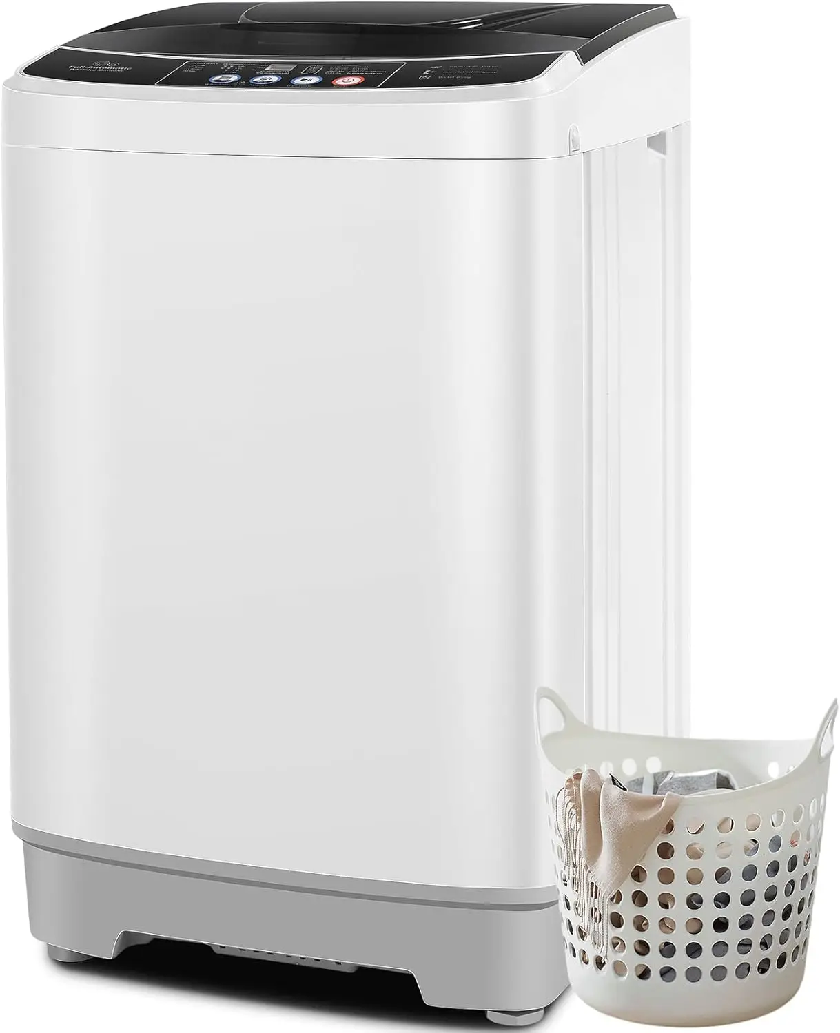 Draagbare wasmachine 20 pond grote capaciteit 2,8 Cu.ft wasmachine met 10 programma's en 8 waterniveaus Selecties Compact