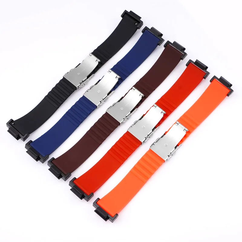 Silicone Watch Band For Casio GA-110 GD-100 DW-5600 6900 GW-M5610 GA2100 GLS-8900 MCW-100 GMA-S110 Wrist Strap With Adapter 16mm