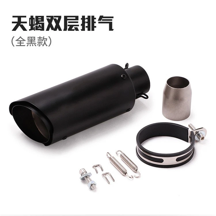 Motorcycle Exhaust Pipe with Free Logo Sticker High Quality Muffler for Yamaha FZ6 R3 Ninja 400 CBR650R GSXR 600 Duke 125