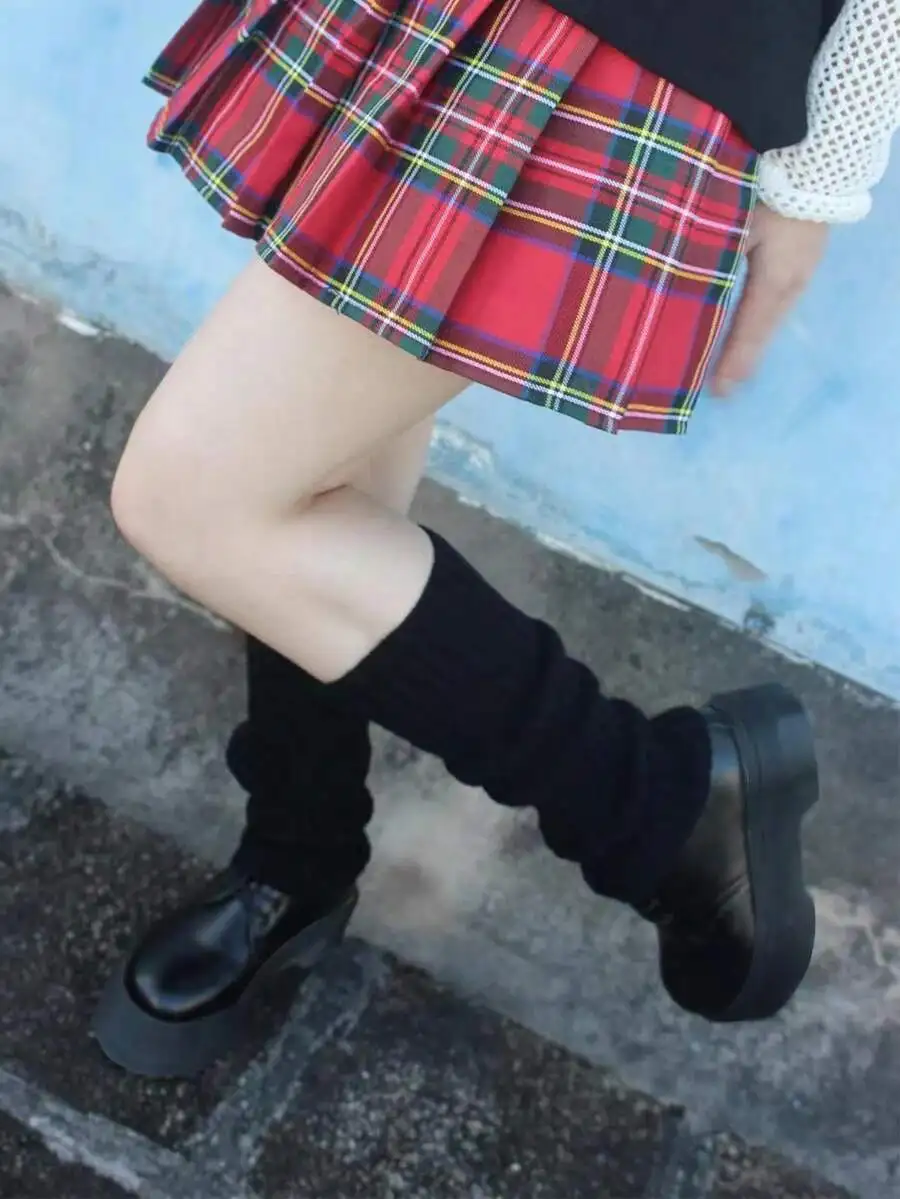 Fashion Twisted Solid Color Leg Warmers For Women Y2K Cozy Daily Wear