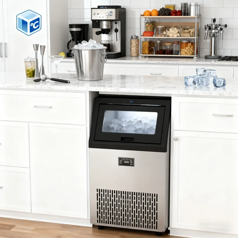 

Производитель Коммерческая машина для изготовления льда Автоматическая электрическая коммерческая машина для изготовления кубиков льда из нержавеющей стали 120 кг/24 часа