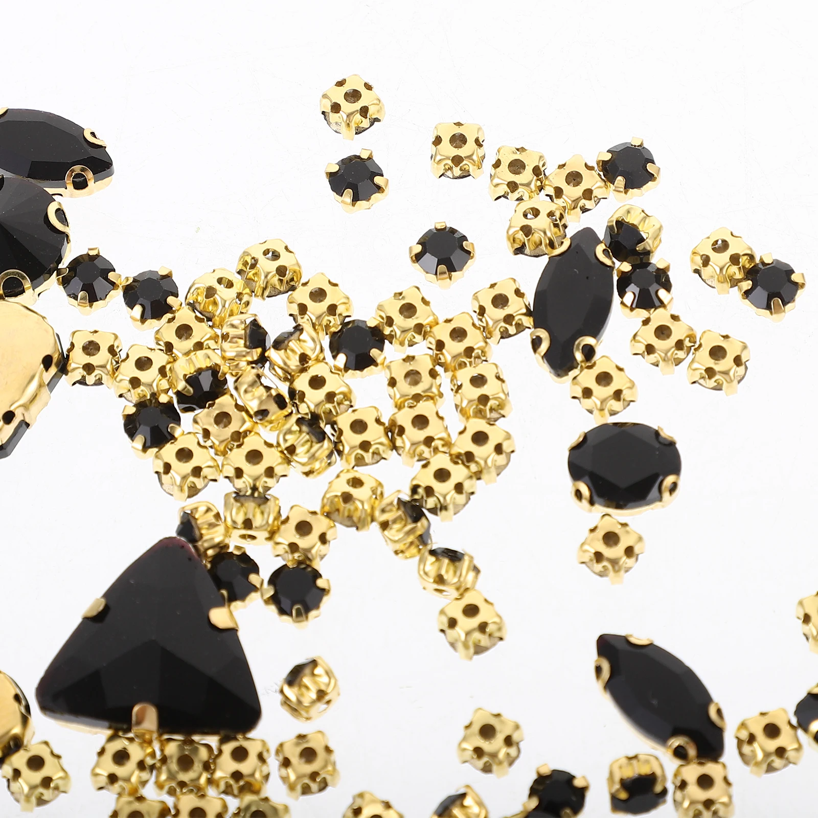 

130 Pcs Glass Claw Drill Handmade Accessories Rhinestones Sew Clothing Decorations for Clothes
