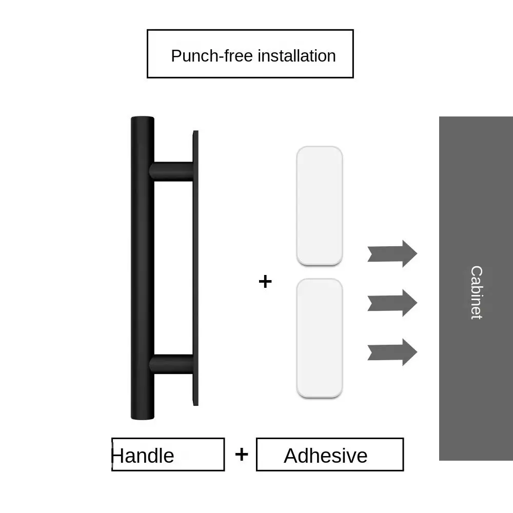 Fashion ABS Door Handle Hardware Self-Adhesive Door Knob Punch-free Multifunctional Door Handlebar Kitchen