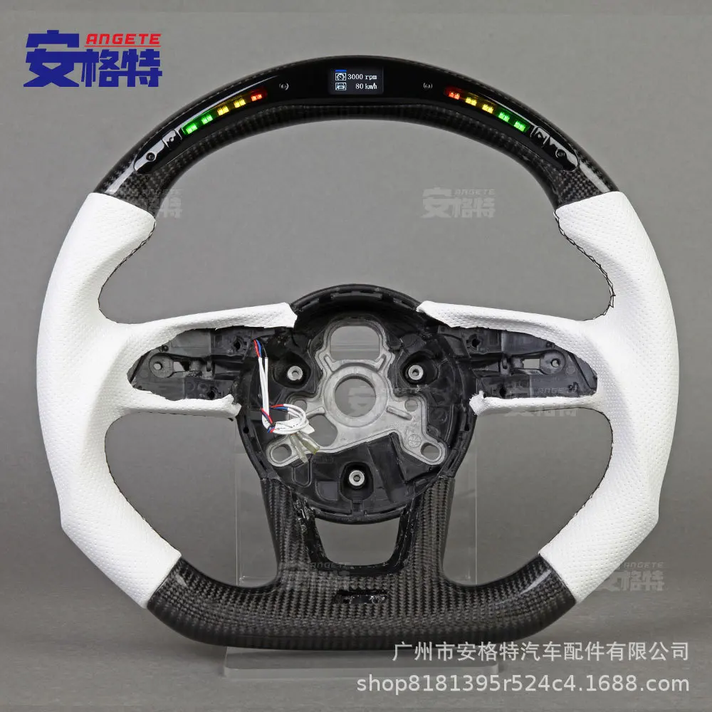 

Applicable to:Suitable for Audi A4/A5/S3/S4/S5/RS3/4/5 modified LED carbon fiber steering wheel Car steering wheel