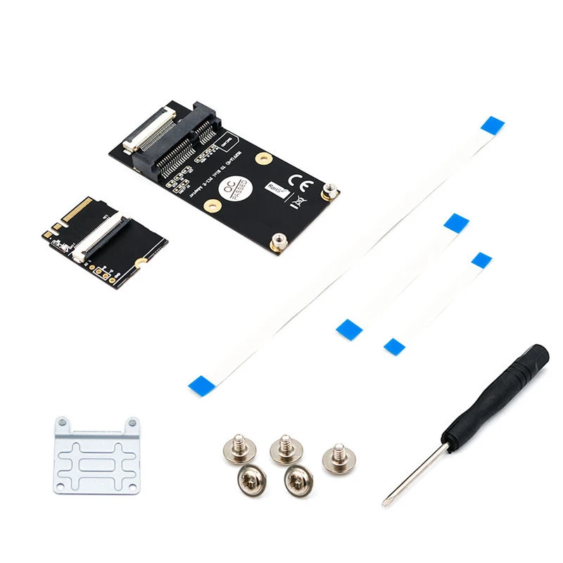 M.2 NGFF Key A E A+E 변환 카드(FFC 케이블 포함) 미니 PCI-E 어댑터 PC 컴퓨터 SSD 하드 드라이브 커넥터