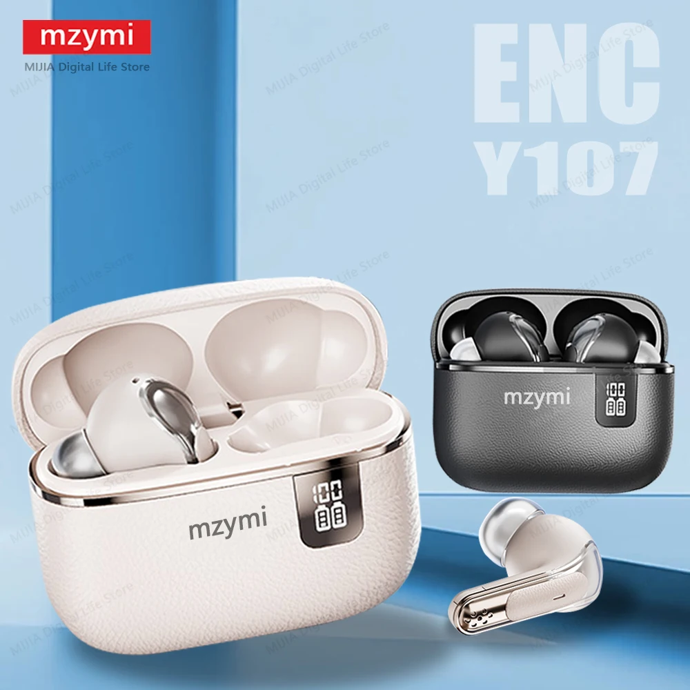 

mzymi Y107 ENC In Ear Headphone Bluetooth Noise Cancelling Headset LED Digital Display Touch Control Wireless Earbuds For XIAOMI