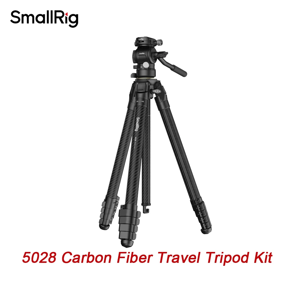 

SmallRig 5028 Дорожный штатив из углеродного волокна, нагрузка 10 кг, короткая центральная колонна Arca-Swiss, быстросъемный, высота 1,57 м для фотографии