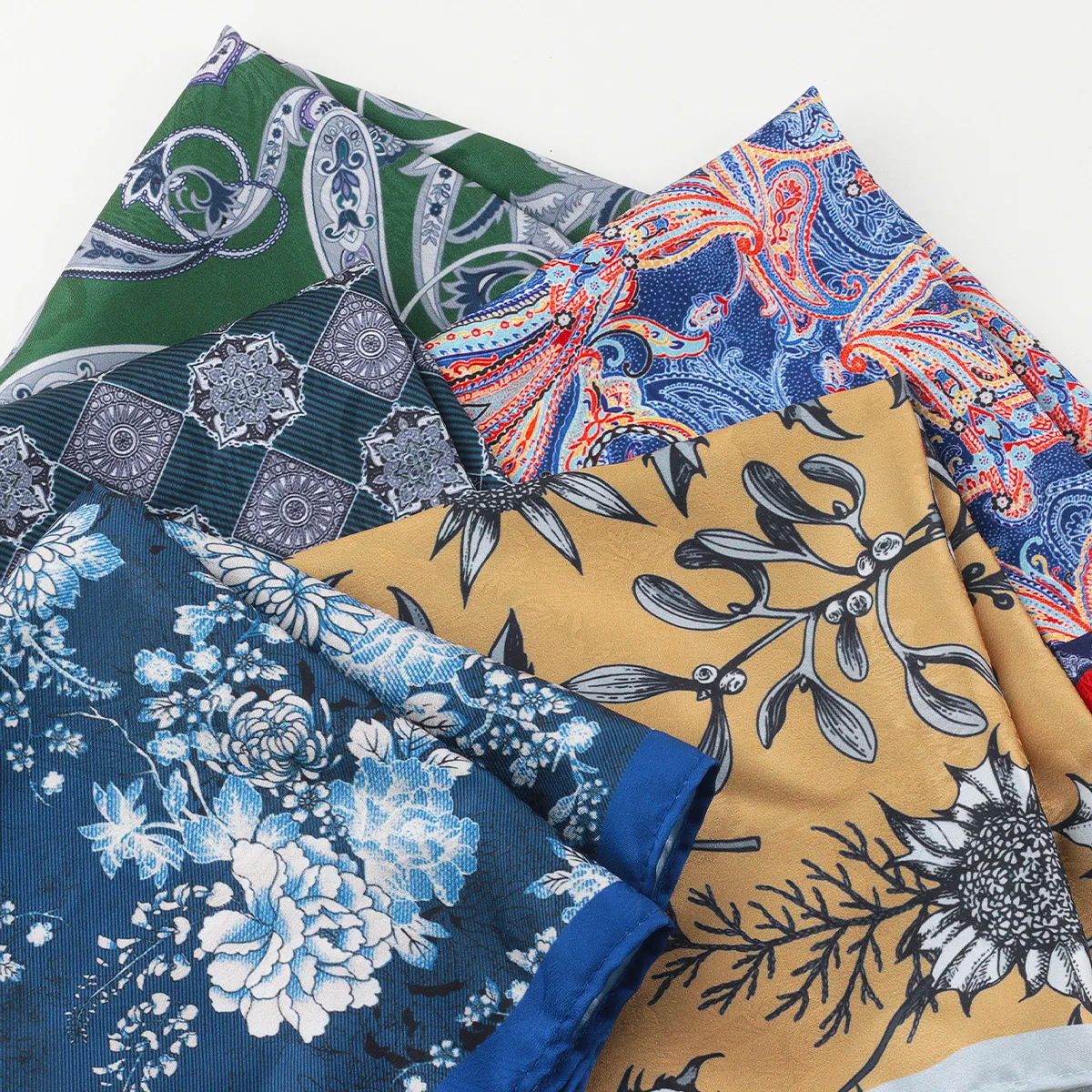 

2 шт., новая серия цветов кешью, мужской костюм, карманное полотенце, модное ретро-принтерное полиэстеровое шелковое маленькое квадратное полотенце, грудь