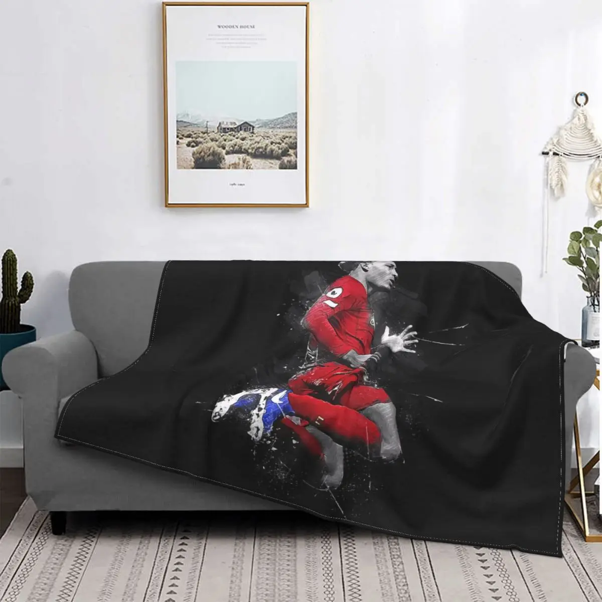 Art Virgil Van Dijk Illustration An Ultra-Soft Micro Fleece Blanket