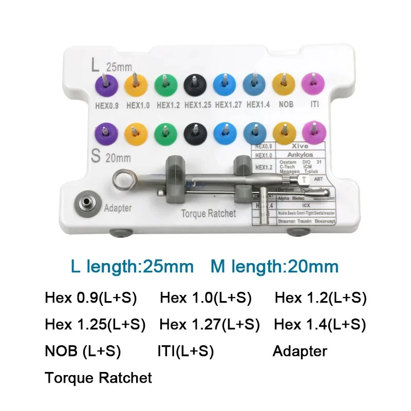 Dentals Implants Screw Driver Torque Wrench Screwdriver Dentals Restoration Tools Kit  Instrument