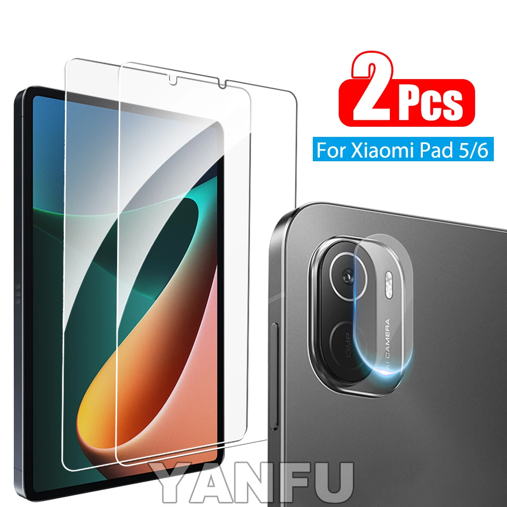 2pcs Tempered Glass Screen Protector For Xiaomi Pad 5 6 Glass Protector MiPad 5/6 Pro Redmi Pad 6s Pro 12.4 9H Protective Film