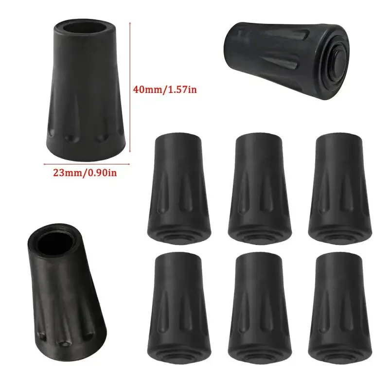 10-30pcs Trekking Sticks Protector Cap Tip Walking Stick Bottom Pads Cover Climbing Hiking Pole Nordic Walk Climb Replacement