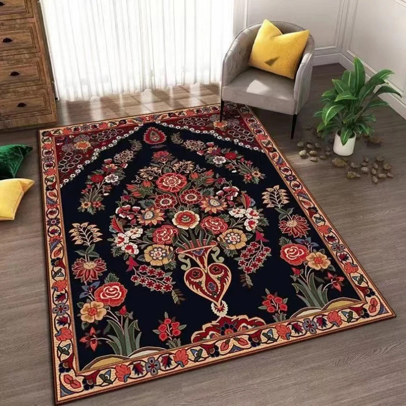 Household Worship Carpet Non-slip Kneeling Mat Crystal Velvet Prayer Carpet 80x120cm