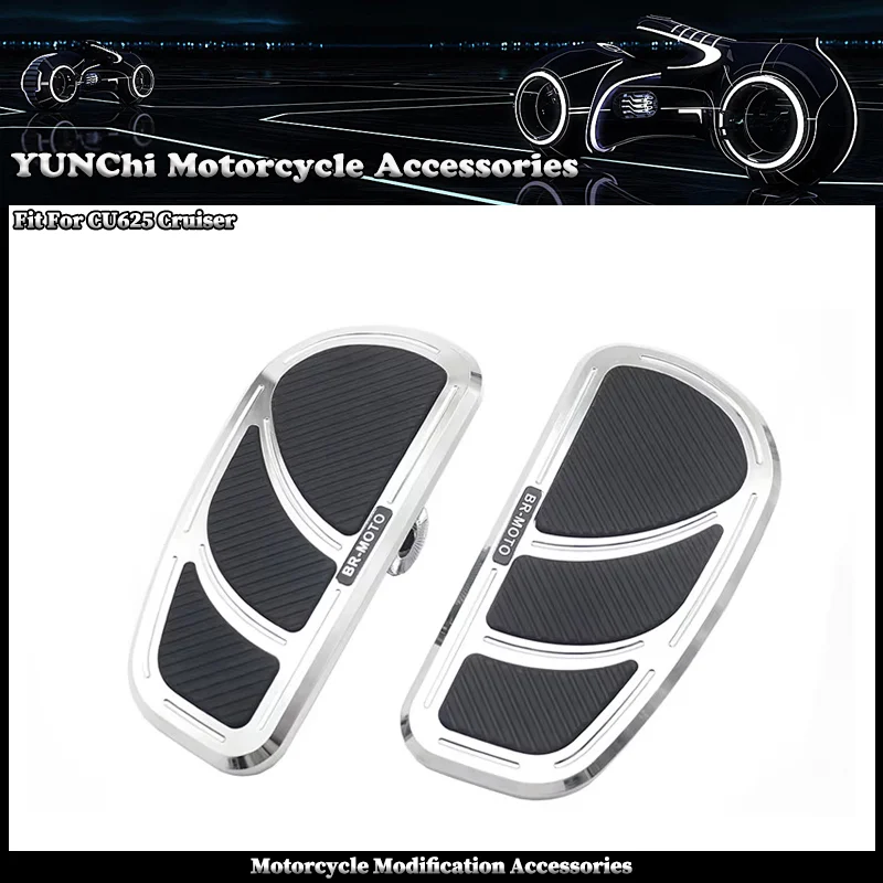 Motorcycle CNC Anti-slip Pedal Front Rear Footrest Enlarged Pedal Accessorie Fit For VOGE CU625 Cruiser AMT CU 625