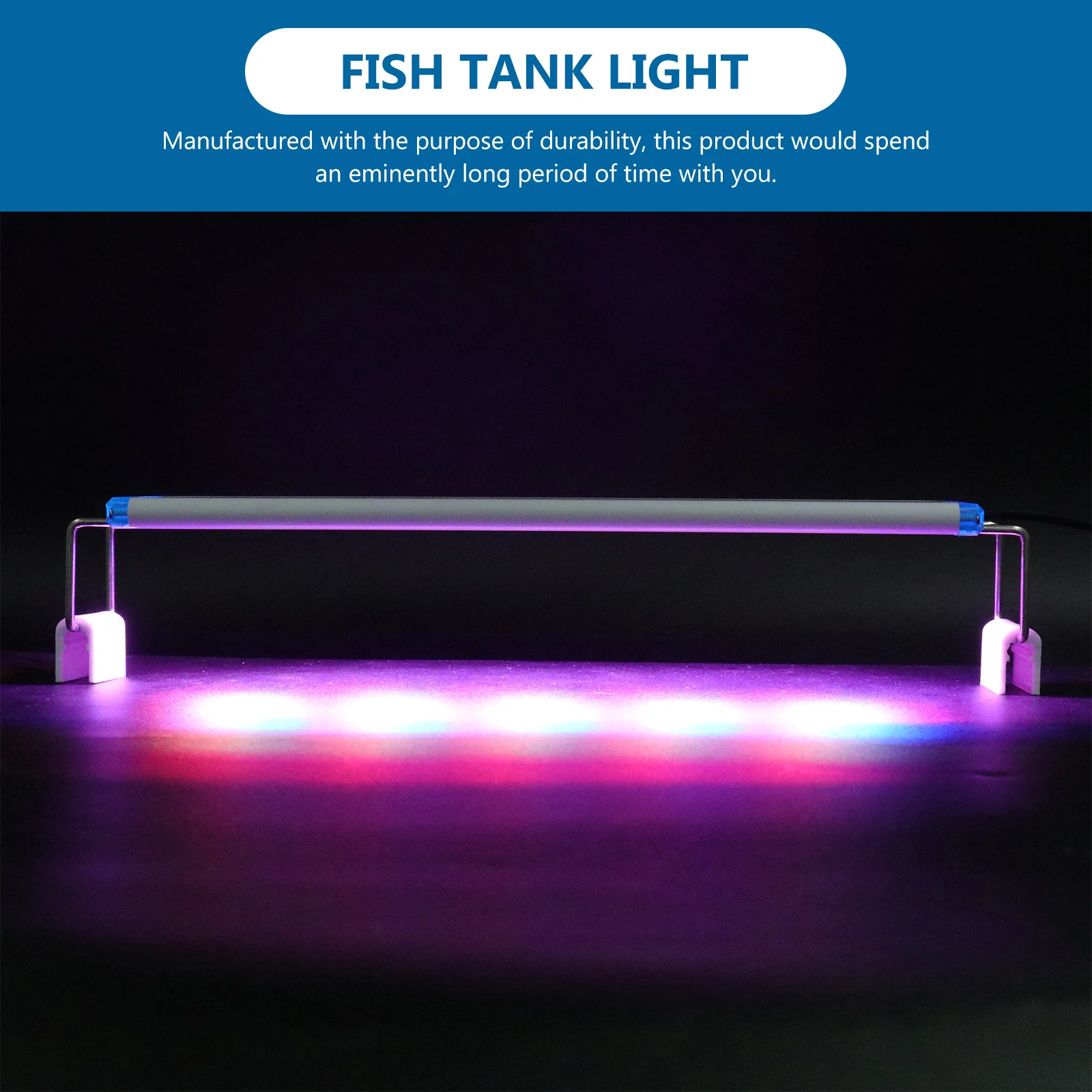 

1Pcs Aquarium LED Light Fish Tank Lamp Modern Slim Design Powerful Illumination Low Lumen Depreciation Easy Install Fish Tank