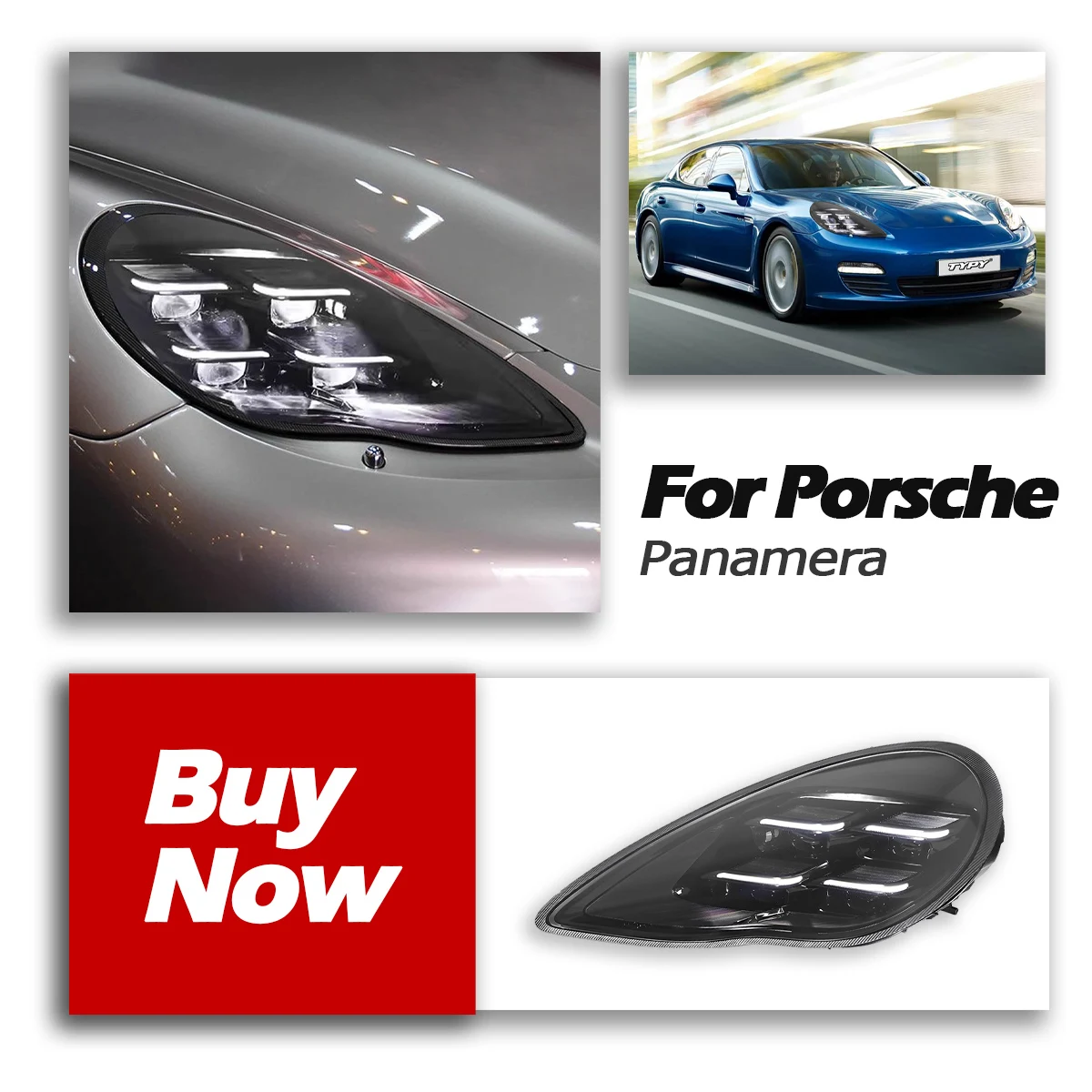 TYPY Nuovi fari per auto a LED per Porsche Panamera Faro 2010-2013 Segnali Accessori auto Luci di marcia diurna