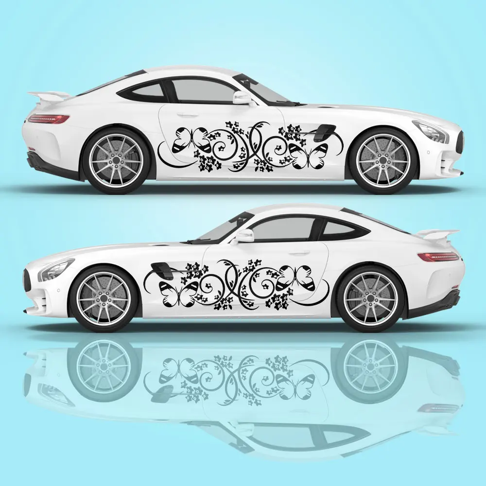 Butterfly Car Wrap Cast Vinyl Wrap Universal Size Sticker Decal High Quality Large Vehicle Graphic Car Decal